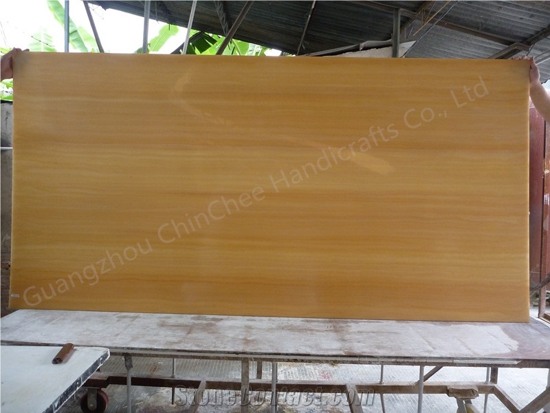 Brown Faux Onyx Slabs Honey Wall Cladding Panel