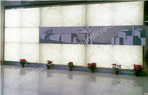 Solid Surface White Artificial Stone Wall Panel