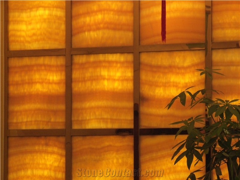 Translucent Artificial Onyx Stone Background Wall
