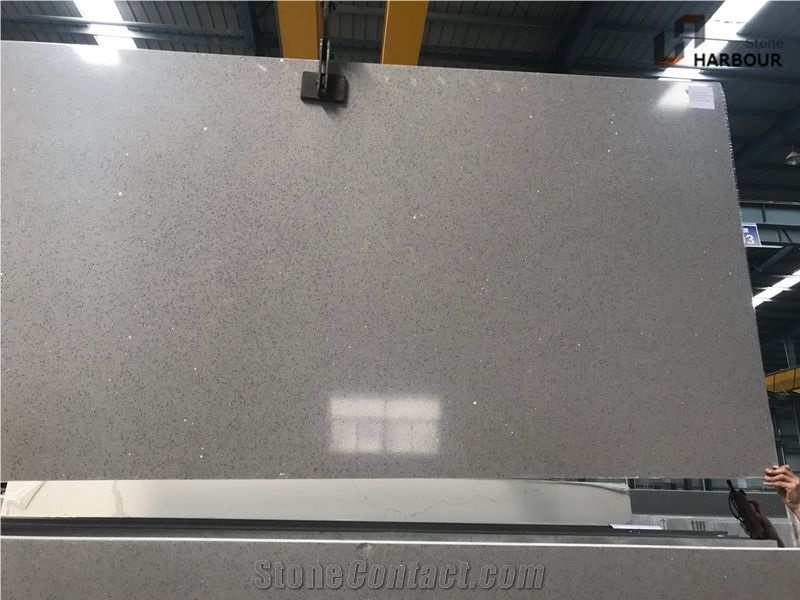 Light Grey Mirror Quartz, Grey Mirror Quartz Slab