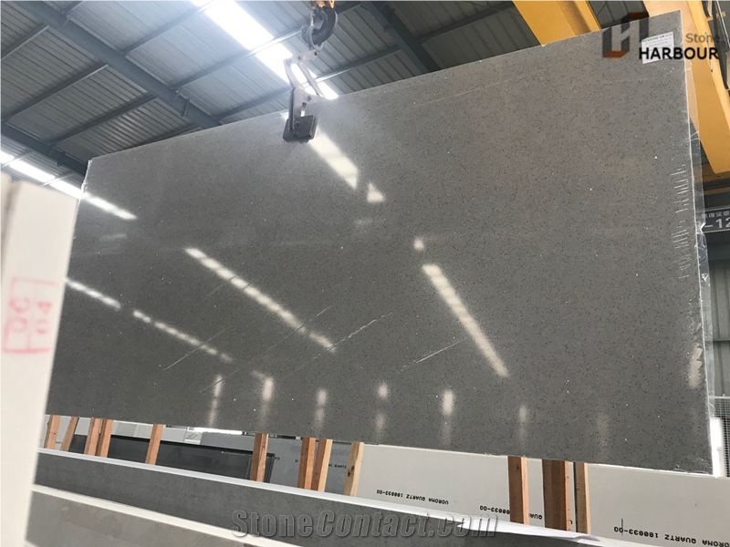 Light Grey Mirror Quartz, Grey Mirror Quartz Slab