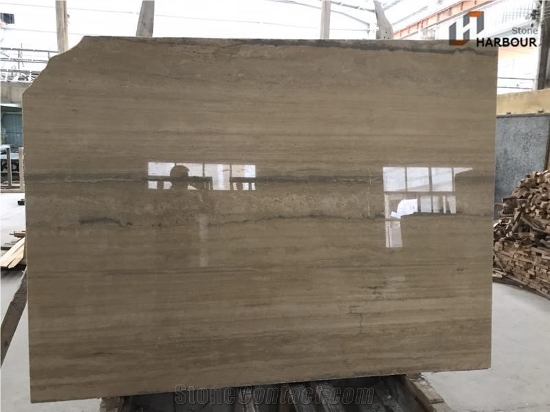 Travertino Montemerano, Ivory Blue Travertine Slab