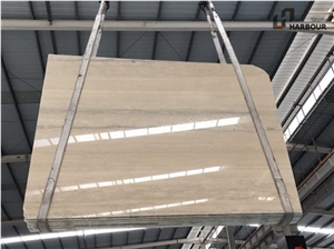 Travertino Montemerano, Ivory Blue Travertine Slab