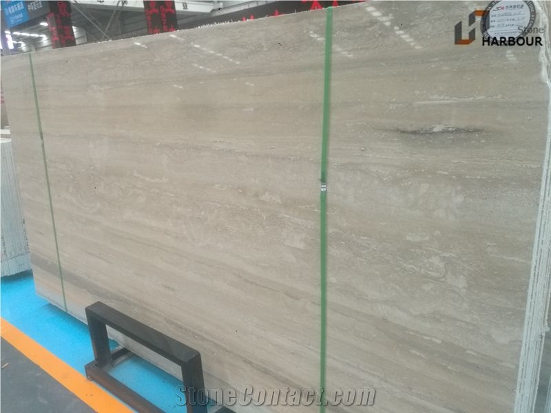 Travertino Montemerano, Ivory Blue Travertine Slab