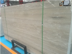 Travertino Montemerano, Ivory Blue Travertine Slab