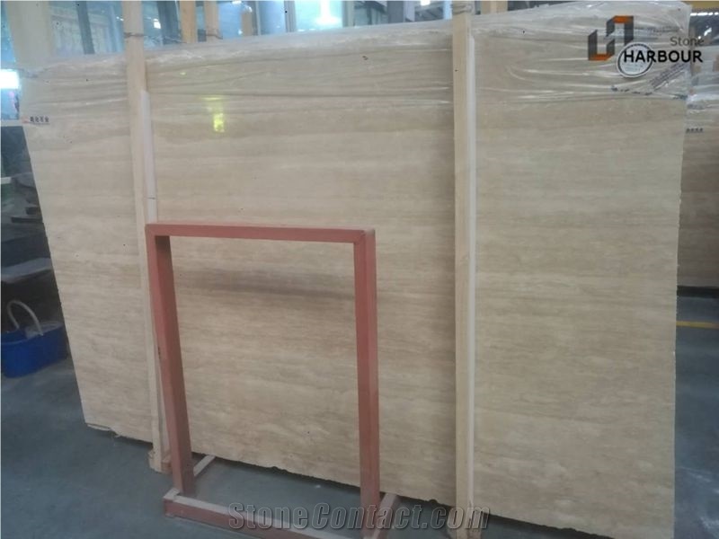 White Travertine Slab, Light Beige Travertine Slab