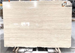 White Travertine Slab, Light Beige Travertine Slab