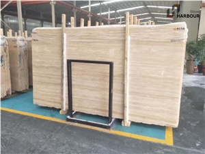 White Travertine Slab, Light Beige Travertine Slab