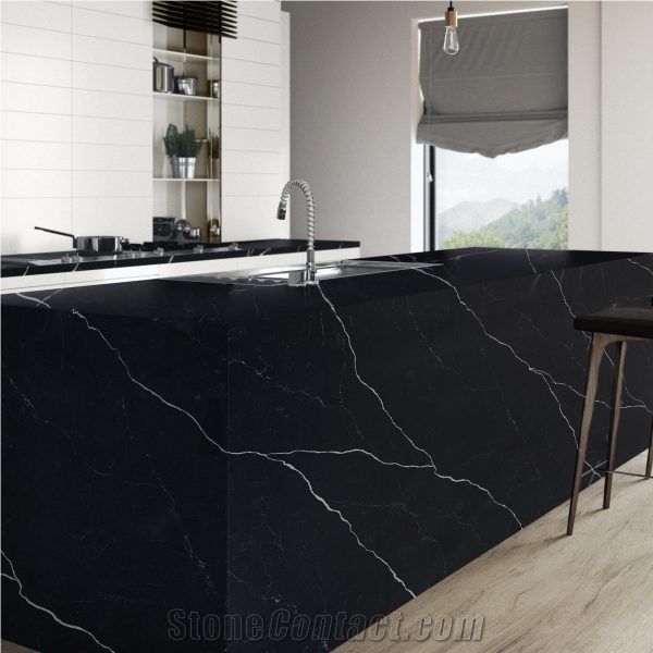 Nero Marquina Artificial Marble Slabs