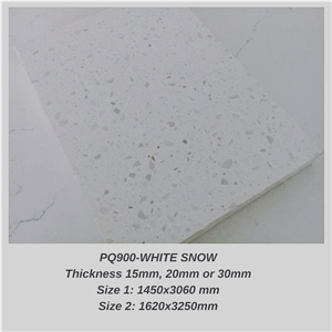 White Snow Quartz Engineered Stone Slabs White Snow Quartz Engineered Stone Slabs