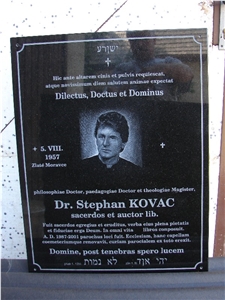 Absolute Black Granite Engraved Gravestones