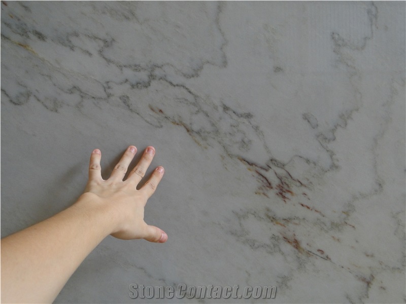 White Santorini Quartzite Slabs