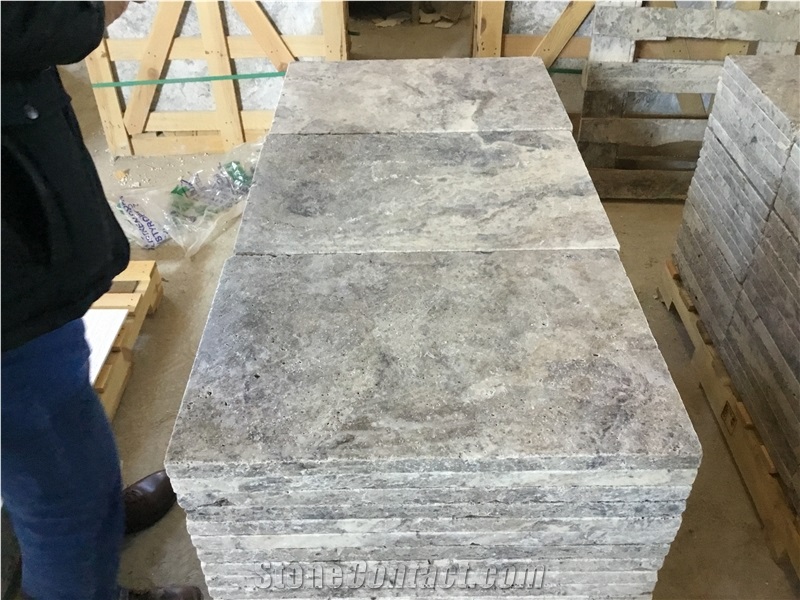 Silver Travertine Premium Quality