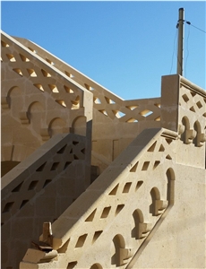 Gravina Tufa Carved Handrail, Stair Balusters