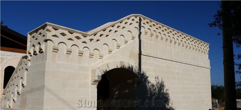 Gravina Tufa Carved Handrail, Stair Balusters