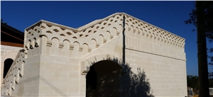 Gravina Tufa Carved Handrail, Stair Balusters