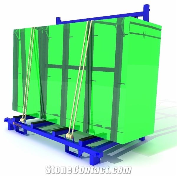 Steel Glass Transportation Racks Slab Buggy Cart