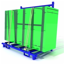 Steel Glass Transportation Racks Slab Buggy Cart