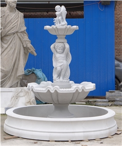 Hand Carved Garden Stone Fountain