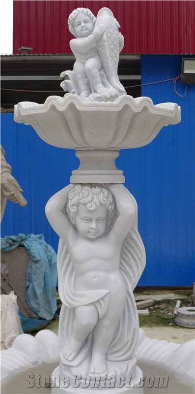 Hand Carved Garden Stone Fountain
