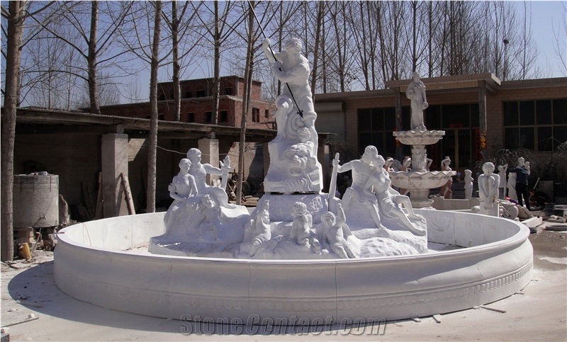 Hand Carved Garden Stone Fountain