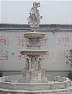 Hand Carved Garden Stone Fountain