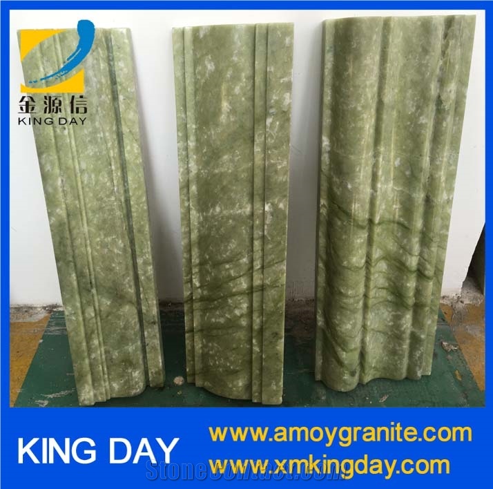 Spring Green, Verde Ming Marble Crown Moldings
