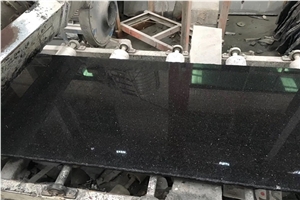 Black Galaxy Granite Vanity Top for Hotel Bathroom