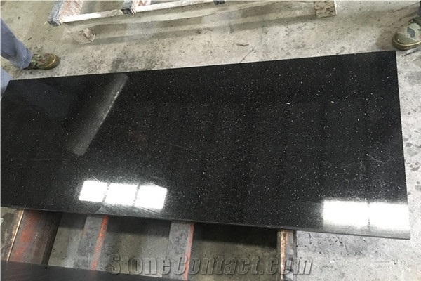 Black Galaxy Granite Vanity Top for Hotel Bathroom