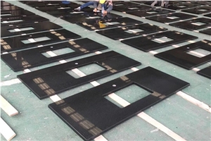 Black Galaxy Granite Vanity Top for Hotel Bathroom