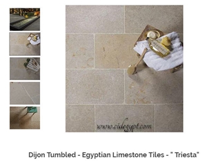 Dijon Tumbled-Egyptian Limestone Tiles-Triesta Dijon Tumbled-Egyptian Limestone Tiles-Triesta