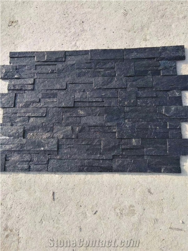 Black Quarzite Culture Stone,Ledge Cladding