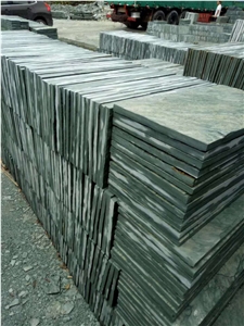 Green Slate Tile Natural Split Finish