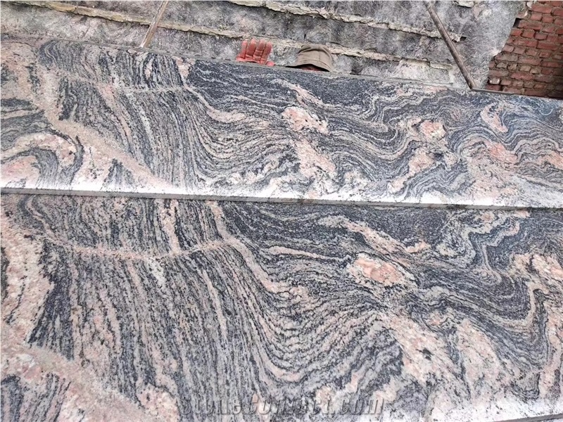 China Juparana Granite Cross Tombstones China Good Quality