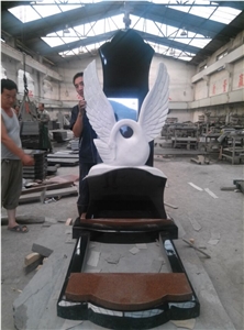 Engraved White Swan Full Set Of Tombstone