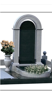 Grey and Black Combine Tombstone
