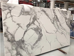Calacatta Crystallized Glass Artificial Marble Stone