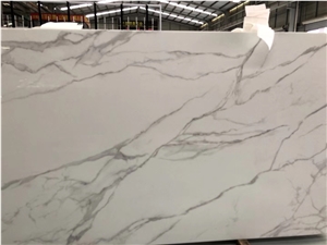 Calacatta Crystallized Glass Artificial Marble Stone