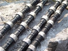 Rubberized Diamond Wire Saw for Marble Quarrying
