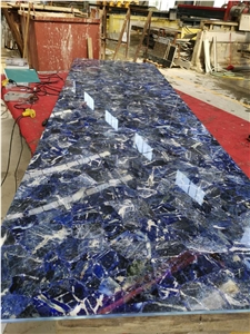 Blue Behia Table Top Round Dinner Table Kitchentop