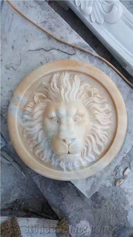 Garden Decoration Handcraft Lion Head Sculpture