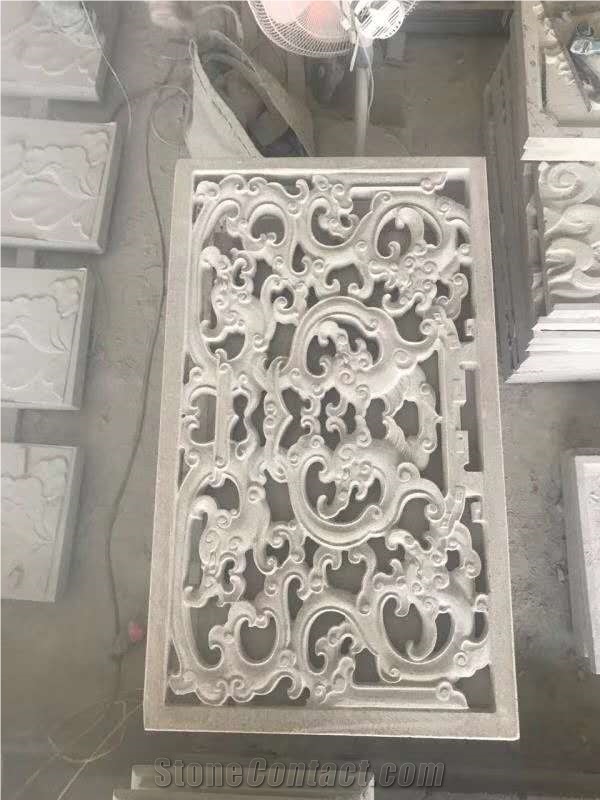 Hollow Out Granite Hand Carving Sculpture