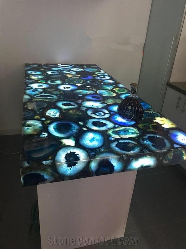 Kitchen Top Wall Worktop Precious Blue Agate