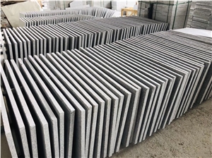 Light Grey Granite Tile Flamed Flooring Tile Wall