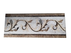 Marble Inlay Floor Trim Border Covering Tile Decoration