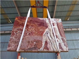 Red Onyx Slab Red with White Onyx Slab Walling Til