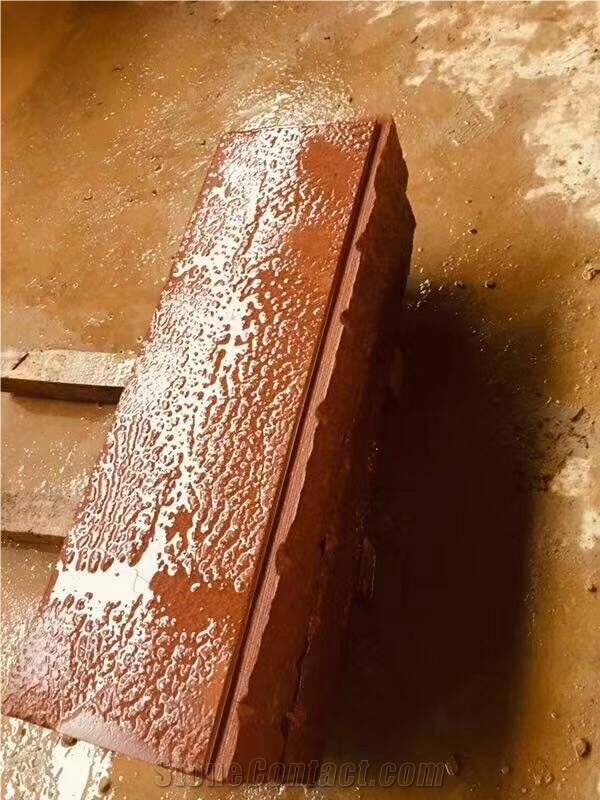 Red Sandstone Copping Red Kerbstone Natural Split