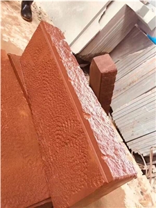 Red Sandstone Copping Red Kerbstone Natural Split