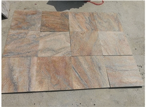 Rust Yellow White Pink Green Quartzite Cultured Stone