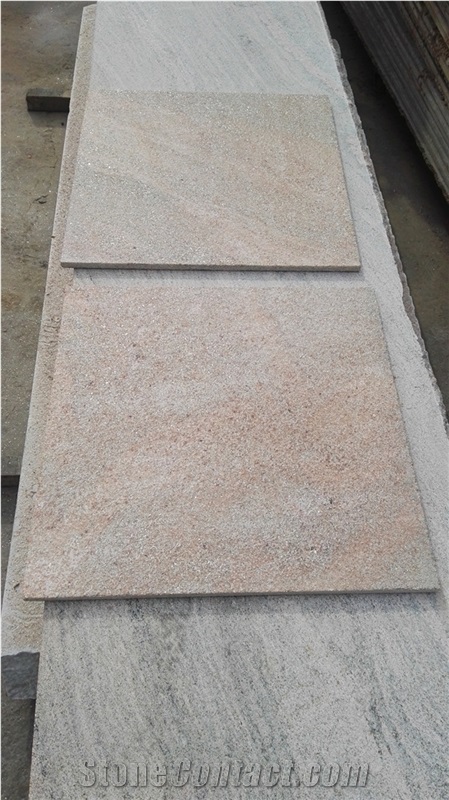 Rust Yellow White Pink Green Quartzite Cultured Stone